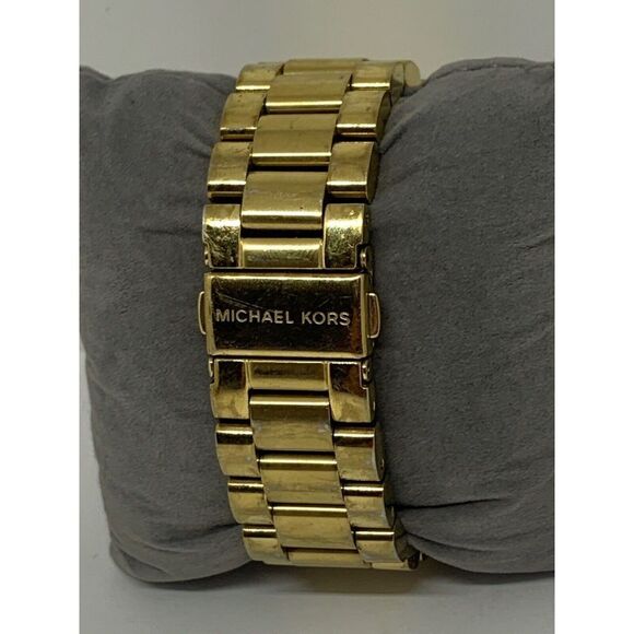 Michael Kors MK5605 Unisex Stainless Steel Analog Champagne Dial Watch W187 - Picture 4 of 11